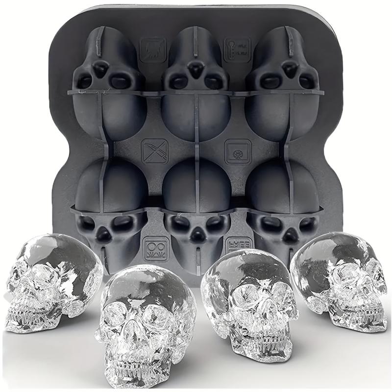 Skull Ice Cube Mold Silicone Tray for Halloween Whiskey Candy Chocolate
