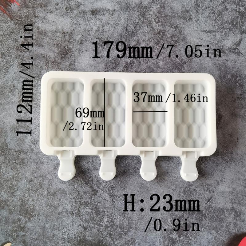 4 Floor Tiles Ice Cream Mold Silicone Popsicle Ice Cream Cake Mold