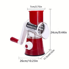 Manual Vegetable Cutter Hand Crank Kitchen Slicer Grater Potato Shred