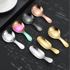 304 Stainless Steel Spoon Round Head Ice Cream Scoop Small Round Dessert Spoon