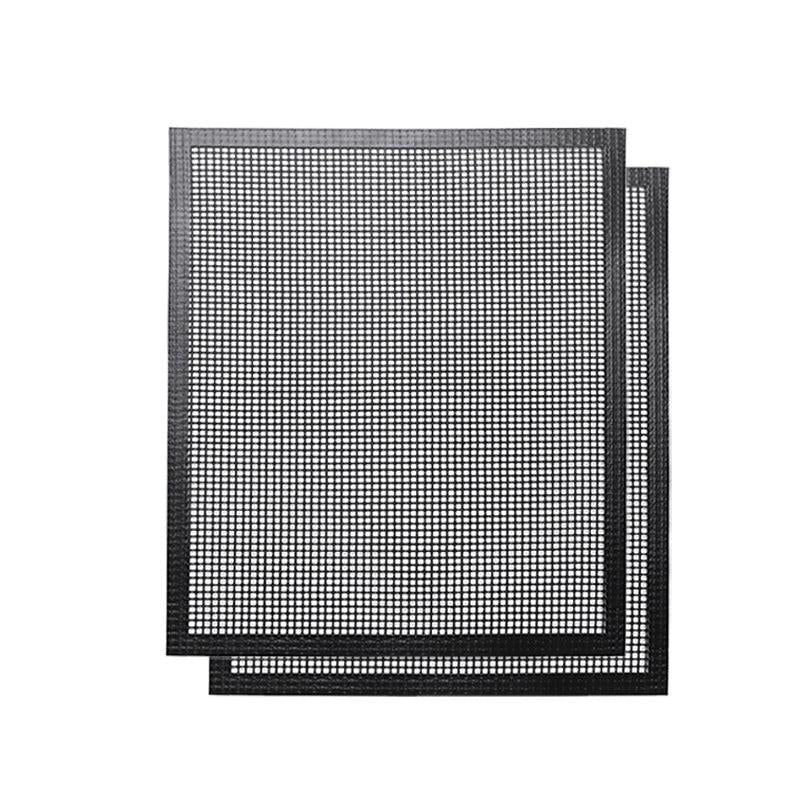 2pcs BBQ Grid Mat Non-stick Fiberglass Grill Net