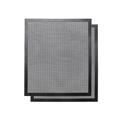 2pcs BBQ Grid Mat Non-stick Fiberglass Grill Net
