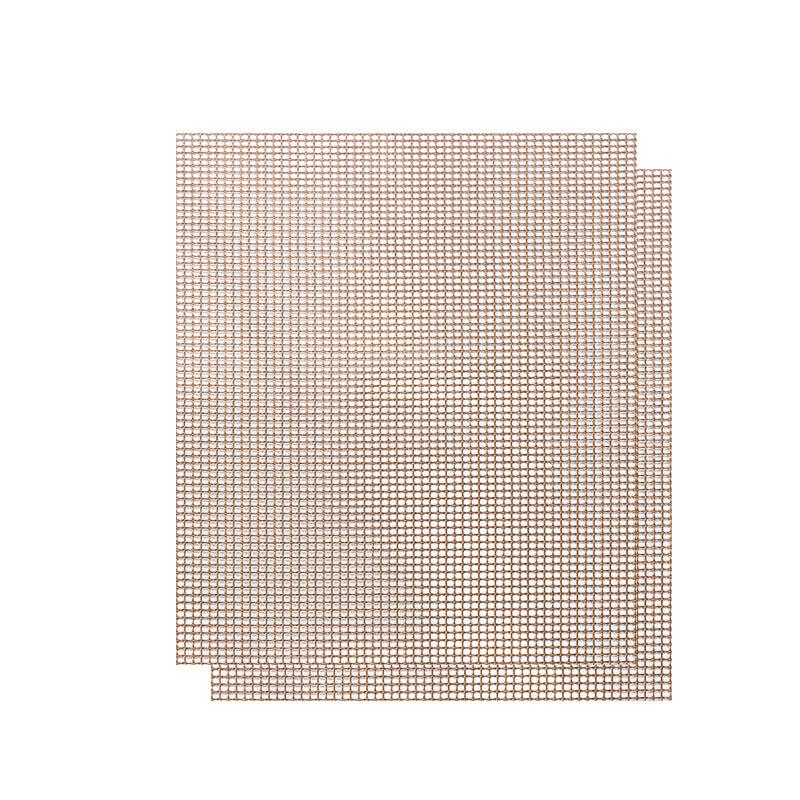 2pcs BBQ Grid Mat Non-stick Fiberglass Grill Net