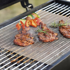2pcs BBQ Grid Mat Non-stick Fiberglass Grill Net