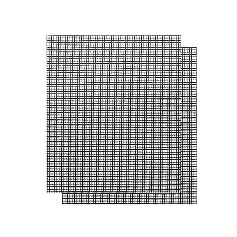 2pcs BBQ Grid Mat Non-stick Fiberglass Grill Net