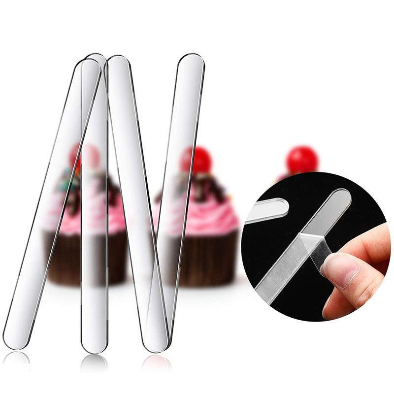 Acrylic Popsicle Stick Reusable Cake Ice Cream Sticks 4.3 Inches