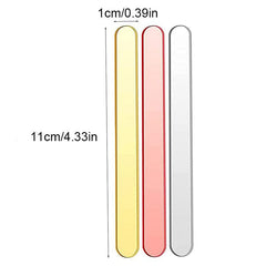 Acrylic Popsicle Stick Reusable Cake Ice Cream Sticks 4.3 Inches