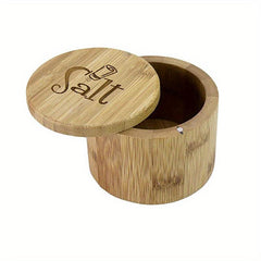 Bamboo Salt Box 6oz with Lid for Spices and Salt Kitchen Gadget