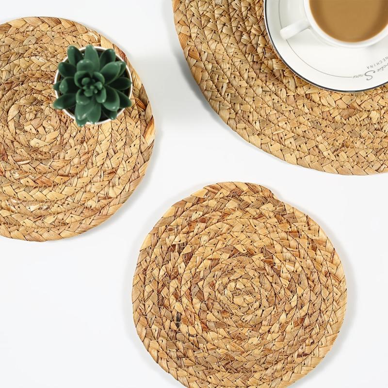 Rattan Water Gourd Placemat Natural Heat Insulation Mat