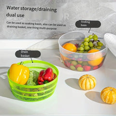 Efficient Veggie Washing and Drying Spinner for Salads and Produce