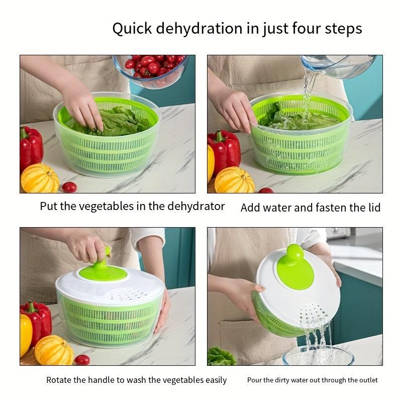 Efficient Veggie Washing and Drying Spinner for Salads and Produce
