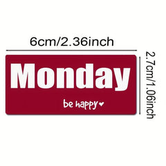 7PCS Letter Magnets Fridge Stickers Mon-Sun Daily Magnetic Sticker Home Decor