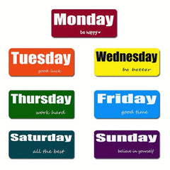 7PCS Letter Magnets Fridge Stickers Mon-Sun Daily Magnetic Sticker Home Decor
