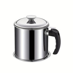 Large Capacity Stainless Steel Filter Pot with Lid and Filter Net