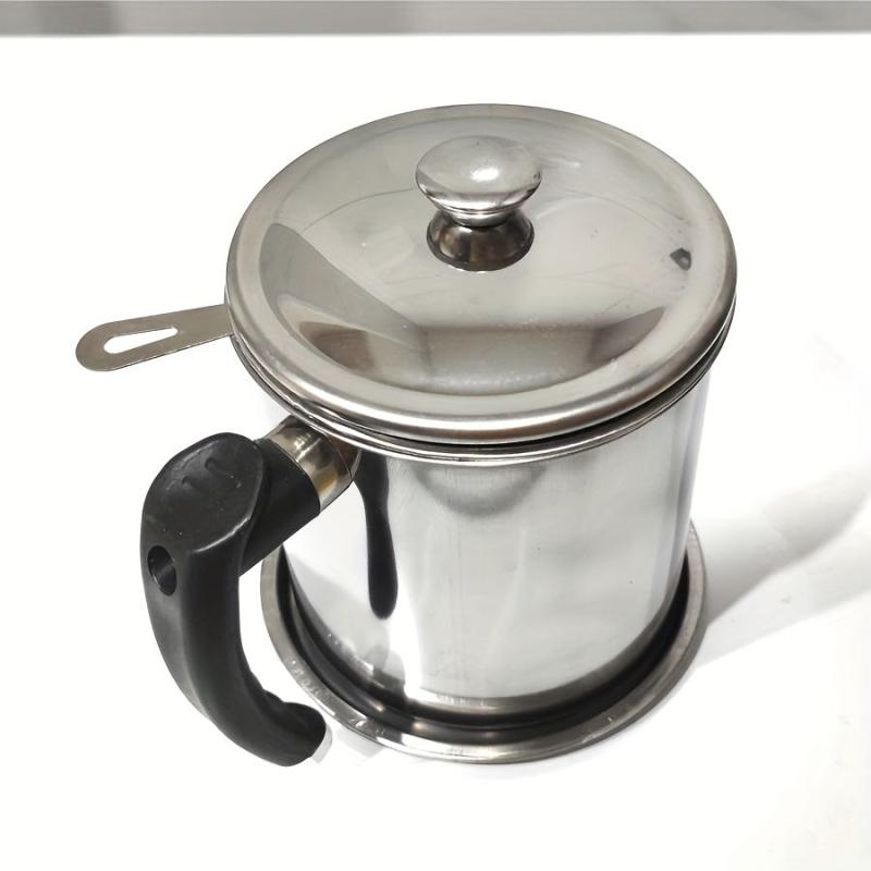 Large Capacity Stainless Steel Filter Pot with Lid and Filter Net