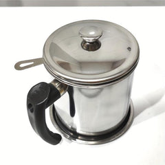 Large Capacity Stainless Steel Filter Pot with Lid and Filter Net