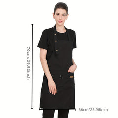 Waterproof Adjustable Suspenders Apron Restaurant Waiter Work Clothes