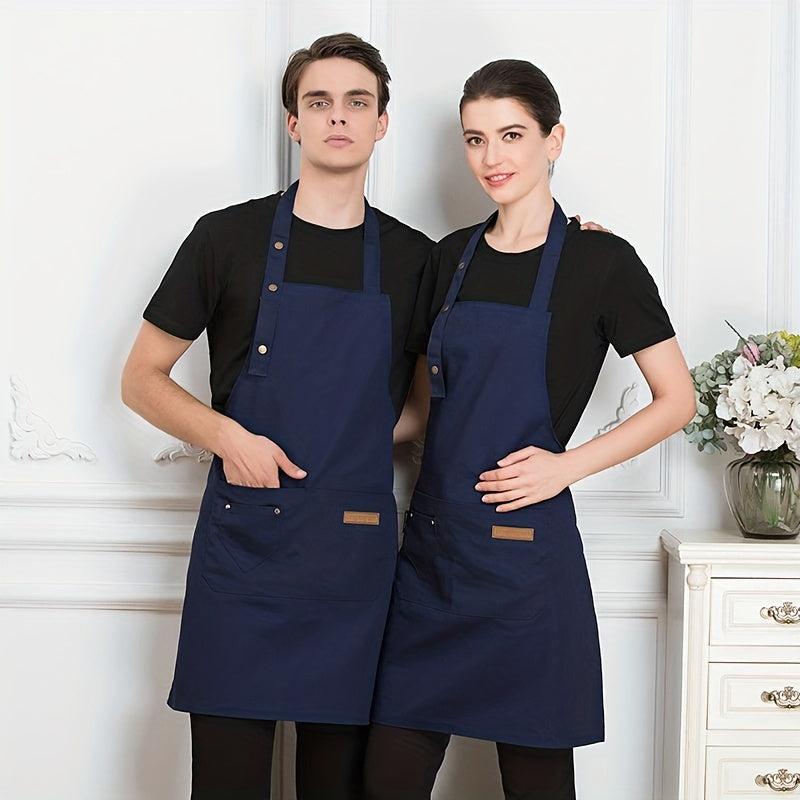 Waterproof Adjustable Suspenders Apron Restaurant Waiter Work Clothes