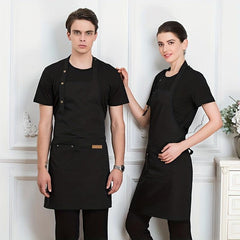Waterproof Adjustable Suspenders Apron Restaurant Waiter Work Clothes