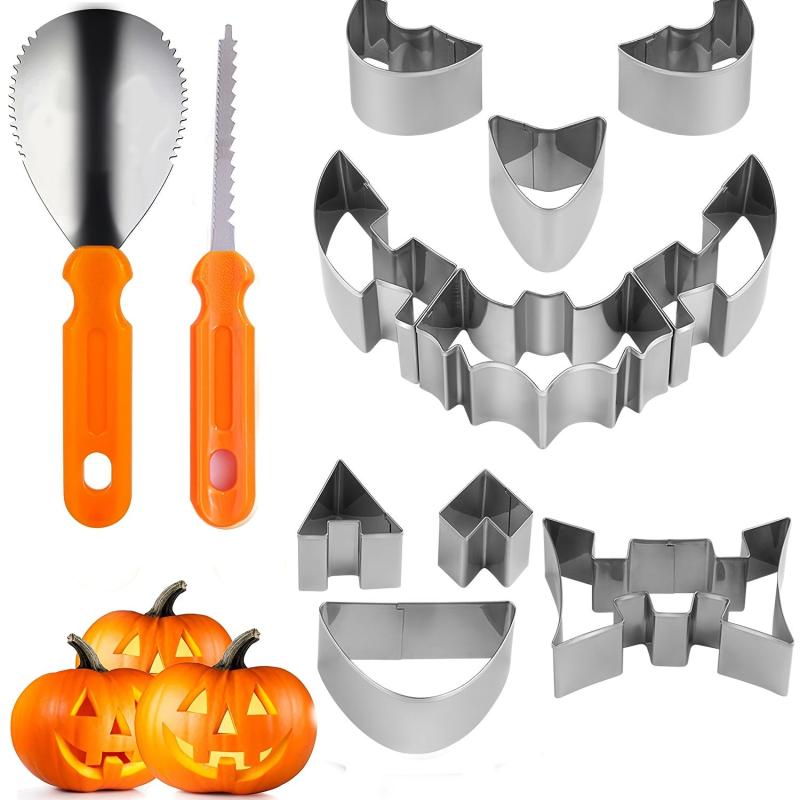 Halloween Pumpkin Carving Set Stainless Steel DIY Pumpkin Lantern Carving Tools