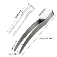 3pcs Watermelon Slicer Stainless Steel Cutter Divider Reusable with 2 Forks