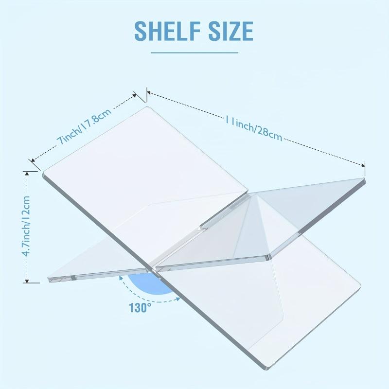 2pcs Clear Acrylic Book Stand for Display and Reading