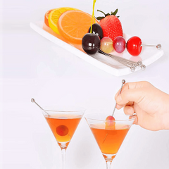 2pcs Stainless Steel Cocktail Sign & Stirring Tool Set for Mixing Cocktails Wine