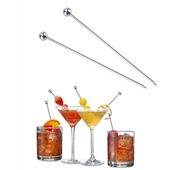 2pcs Stainless Steel Cocktail Sign & Stirring Tool Set for Mixing Cocktails Wine