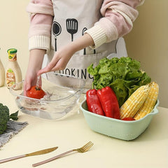Double Layer Drain Basket for Veggies & Fruits - Kitchen Essential