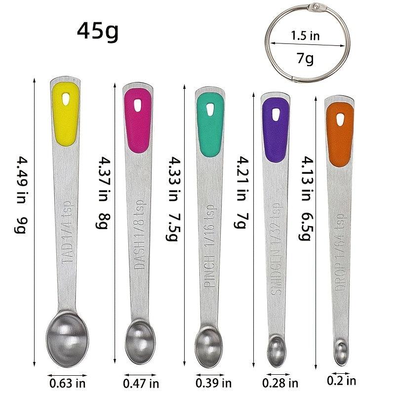 5pcs Stainless Steel Mini Measuring Spoons Set for Ingredients