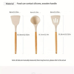 Silicone Spatula Soup Spoon Non-stick Pot Spatula Set Kitchen Cooking Tools