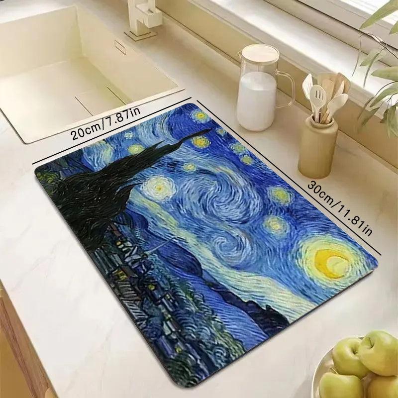 Diatom Mud Dish Drying Mat Kitchen Bathroom Sink Pad