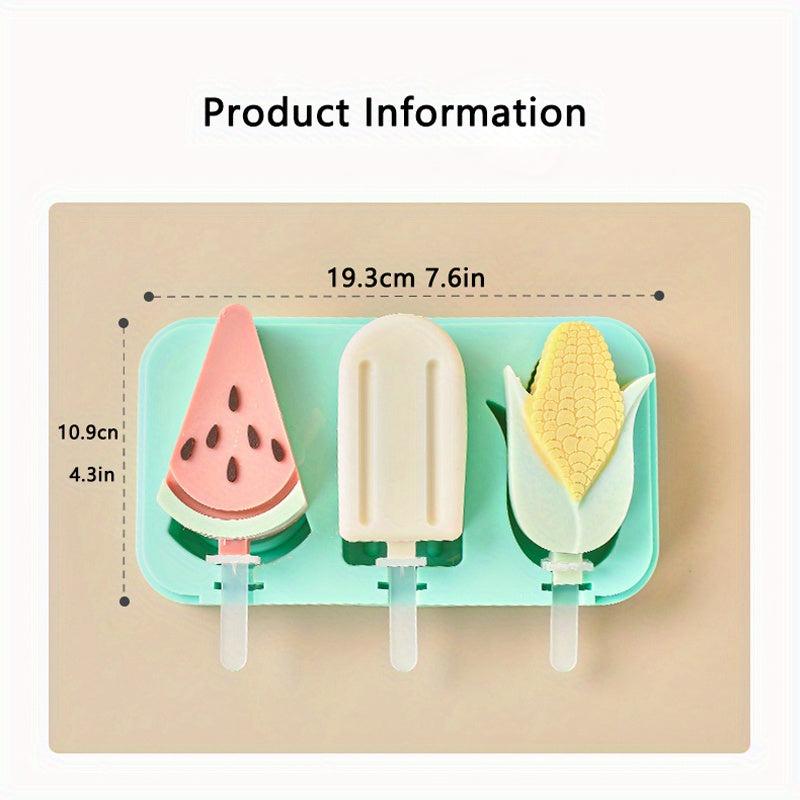 Platinum Silicone Ice Cream Mold with Lid for Homemade Popsicles