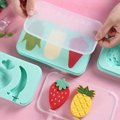 Platinum Silicone Ice Cream Mold with Lid for Homemade Popsicles
