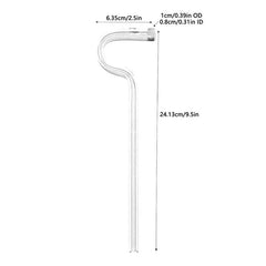 3pcs Anti Wrinkle Glass Straws Eco friendly Reusable Drinking Straw