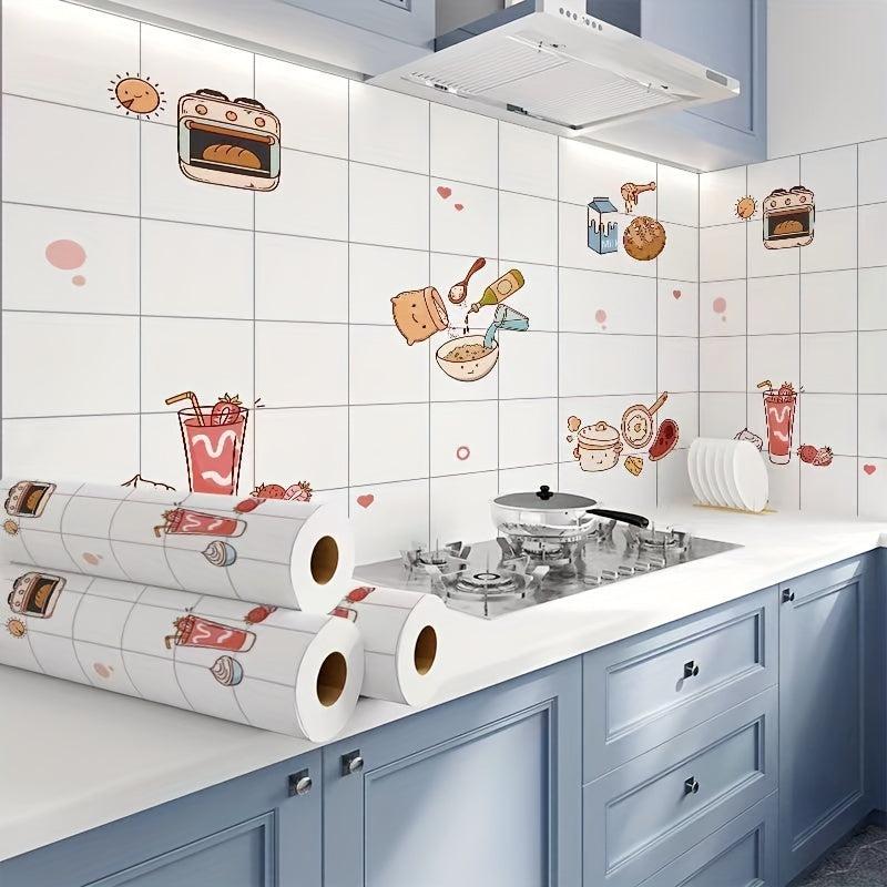 Paper Cartoon Self Adhesive Wallpaper For Kitchen Decor