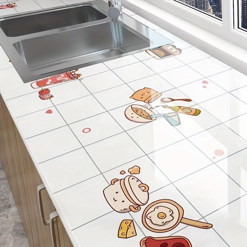 Paper Cartoon Self Adhesive Wallpaper For Kitchen Decor