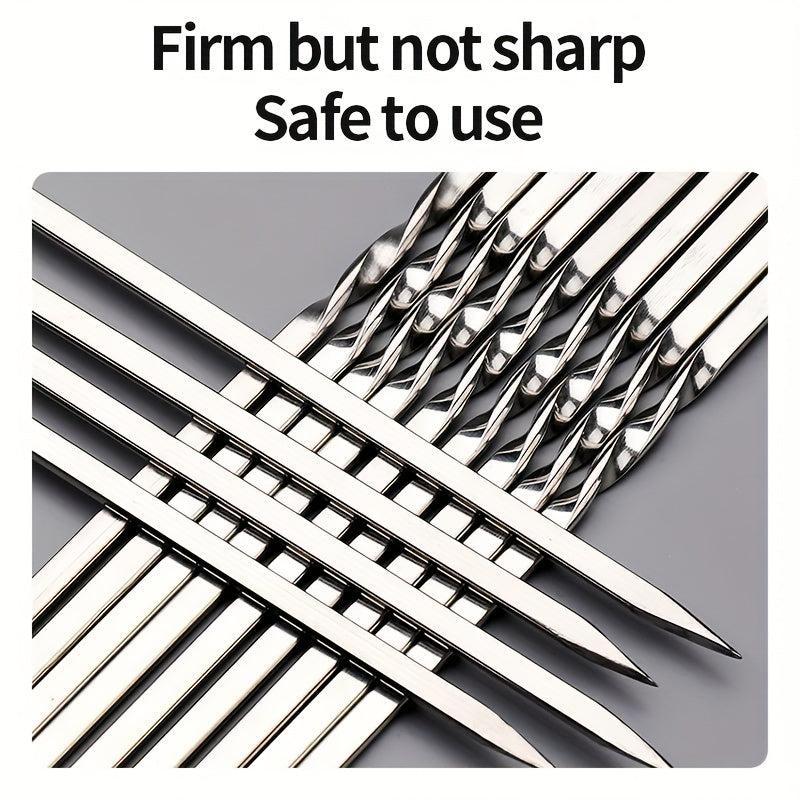Stainless Steel BBQ Skewers Set for Outdoor Cooking
