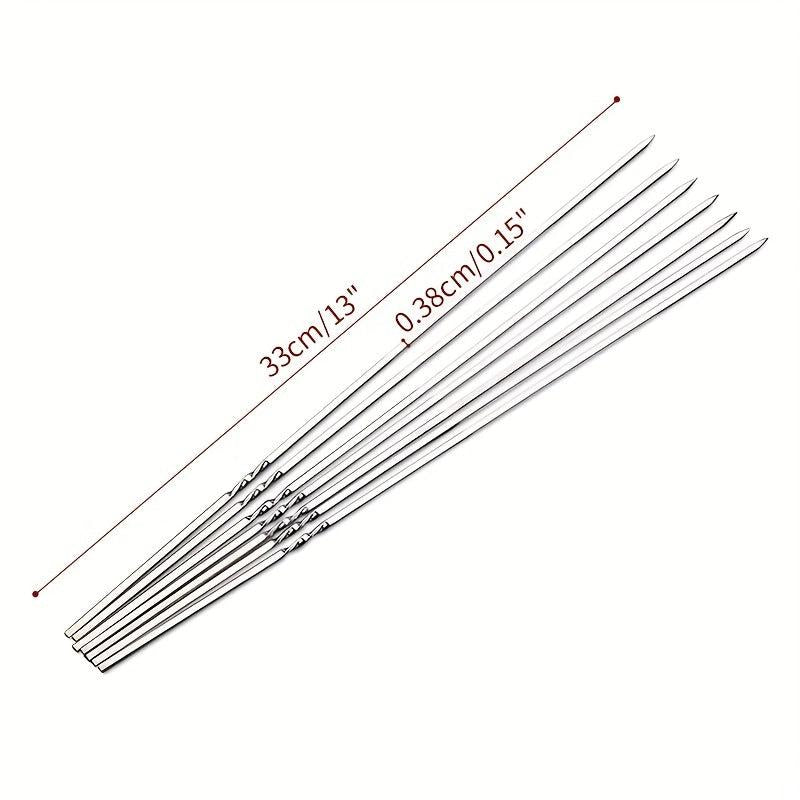 Stainless Steel BBQ Skewers Set for Outdoor Cooking