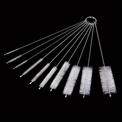 10pcs Reusable Stainless Steel Bottle Cleaning Brush Set