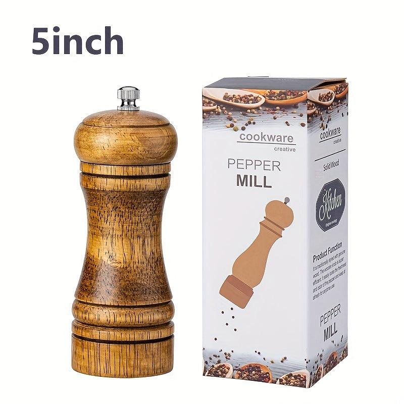 Wooden Pepper Grinder Salt Ginder Manual Spice Mill Spice Crusher Bottle