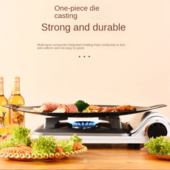 Nonstick BBQ Grill Pan Round Grilling Tray Heat Resistant Cookware Barbecue Tool