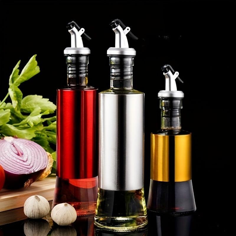 Stainless Steel Olive Bottle with Nozzle for Kitchen Seasoning