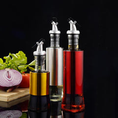 Stainless Steel Olive Bottle with Nozzle for Kitchen Seasoning