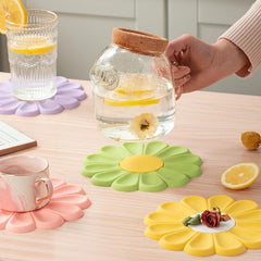 Daisy Flower Silicone Placemat Heat Insulation Pad 16