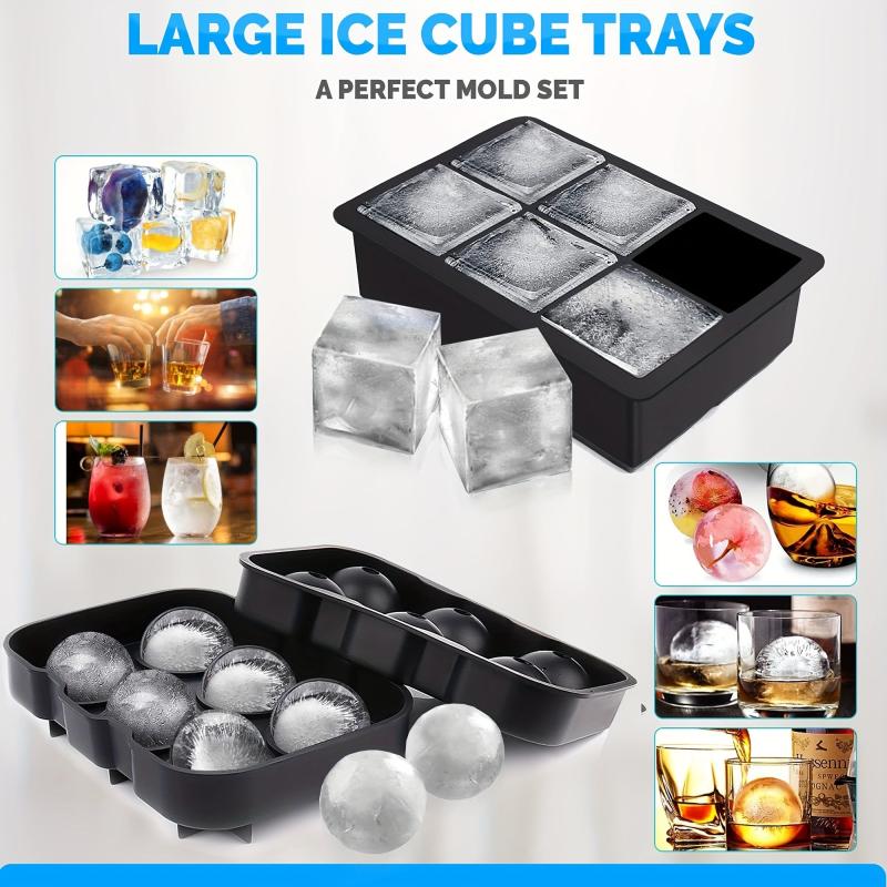Silicone Ice Ball Mold Flexible Ice Cube Trays Ice Trays For Freezer