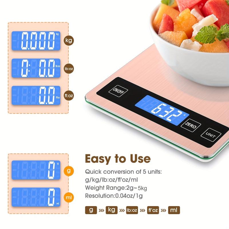 Digital Kitchen Scale for Baking Cooking Weight Loss 5kg 11lb