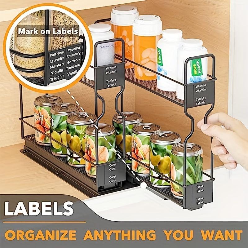 Spice Rack Organizer Cabinet Heavy Duty Slide Out Seasoning Kitchen
