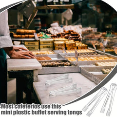 5pcs Serving Tongs Plastic Ice Cube Fruit Bread Steak Salad Dessert Tongs