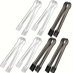 5pcs Serving Tongs Plastic Ice Cube Fruit Bread Steak Salad Dessert Tongs